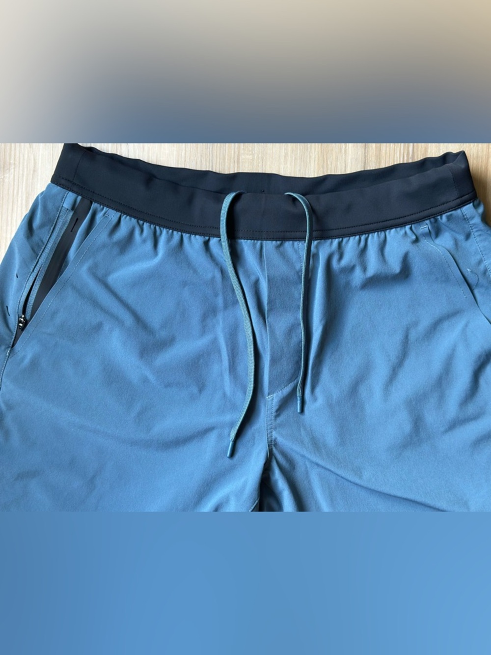 Ten Thousand Interval Men's Athletic Shorts in Slate Blue with Black Waistband - Picture 5 of 9